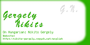 gergely nikits business card